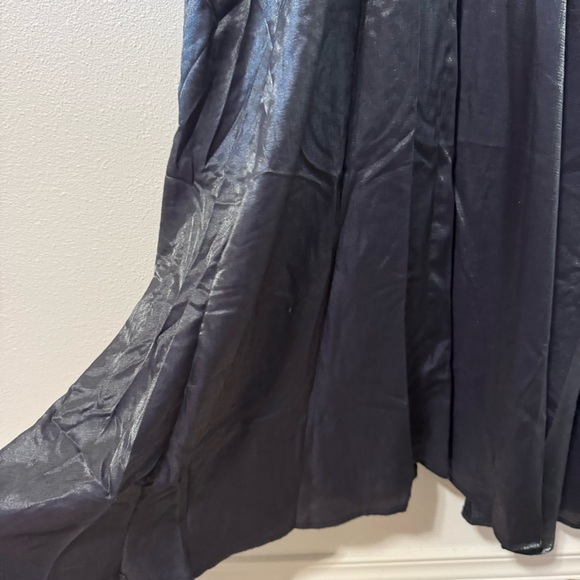 Anthropologie Samant Chauhan Utility Shirt Dress Metallic Slate Maxi Pocket-LP - Picture 9 of 12